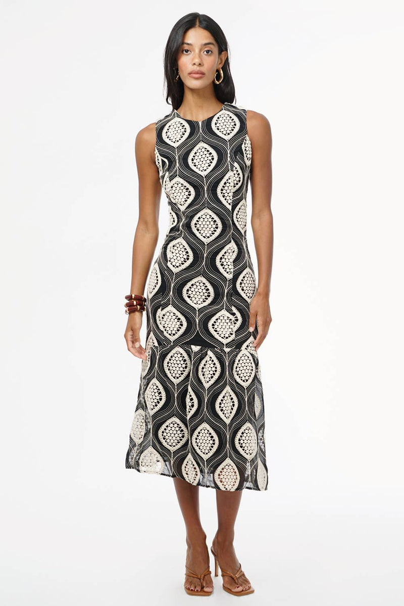 Austrid Embroidered Cotton Midi Dress Addie rose Austrid Embroidered Cotton Midi Dress Addie rose