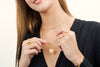 Waterproof Gold Paperclip Coin Necklace
