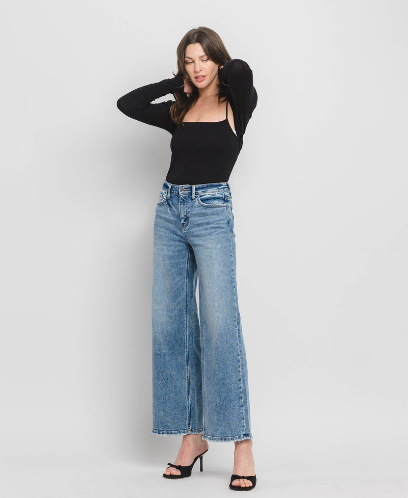 HIGH RISE FULL LENGTH WIDE LEG JEANS