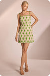 Contrast Diamond Crochet Mini Dress