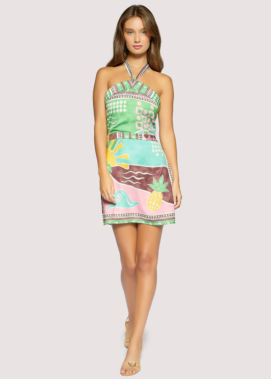 knee length dresses for ladies Ellie Smocked Mini Dress Butter Bronze – South Moon Under main image 1