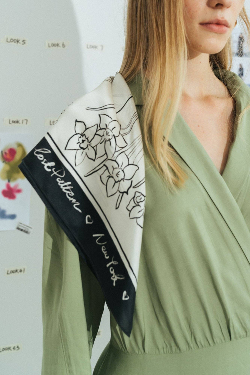 "New York in Sketches" Silk Scarf