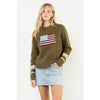 Knit Flag Detailed Sweater