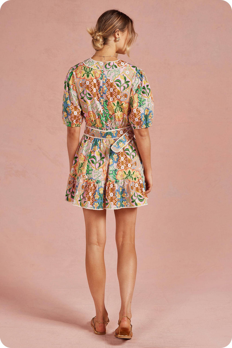 cotton garden party dress Belted Mini – Addie rose Victorian Style it’s not a real Color:2 Princess