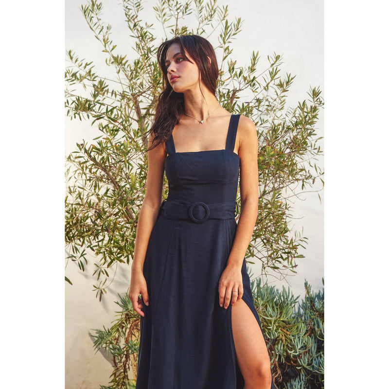 Heaven Sent Buckle Midi Dress