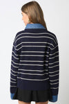 Sofia Stripe Denim Combo Top