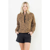 Cheetah Print Quarter-Zip Sweater