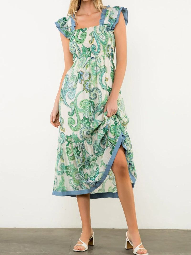 Flutter Sleeve Midi