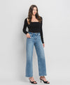 HIGH RISE FULL LENGTH WIDE LEG JEANS