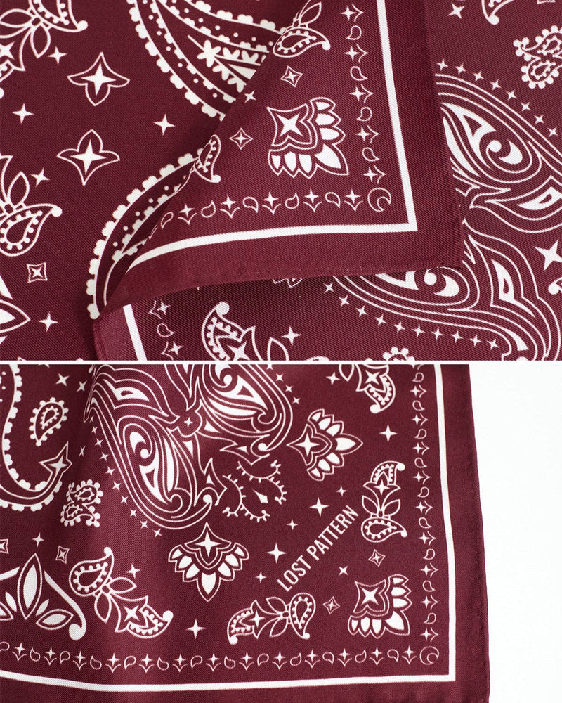 “Paisley" Silk Bandana Scarf