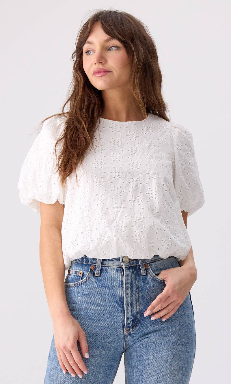 Lisette Eyelet Cotton Blouse