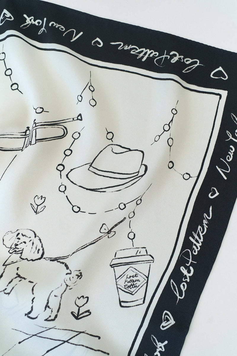 "New York in Sketches" Silk Scarf