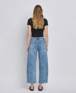 HIGH RISE BARREL LEG JEANS