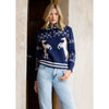 Horse Knit Half Up Zipper Sweater