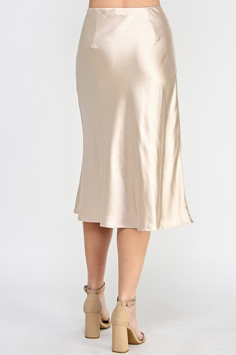 Satin Midi Skirt