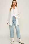 WASHED SUPER SOFT SEE THROUGH BUTTON DOWN SHIRT