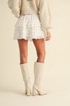 Ruffle Cotton Gauze Mini Skirt