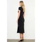 Suede Wrap Detail Midi Skirt