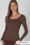 Long Sleeve Scoop Neck Top