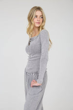 HENLEY KNIT TOP