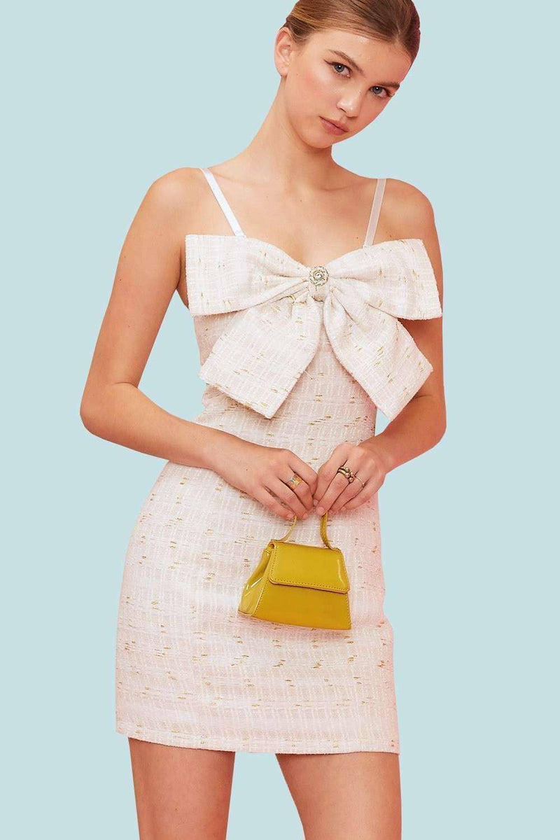 Tweed Tube Mini Dress