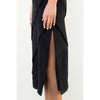 Suede Wrap Detail Midi Skirt