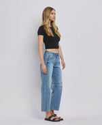 HIGH RISE BARREL LEG JEANS