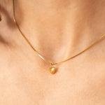 Tiny Gold Puffy Heart Necklace