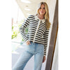Collar Striped Knit