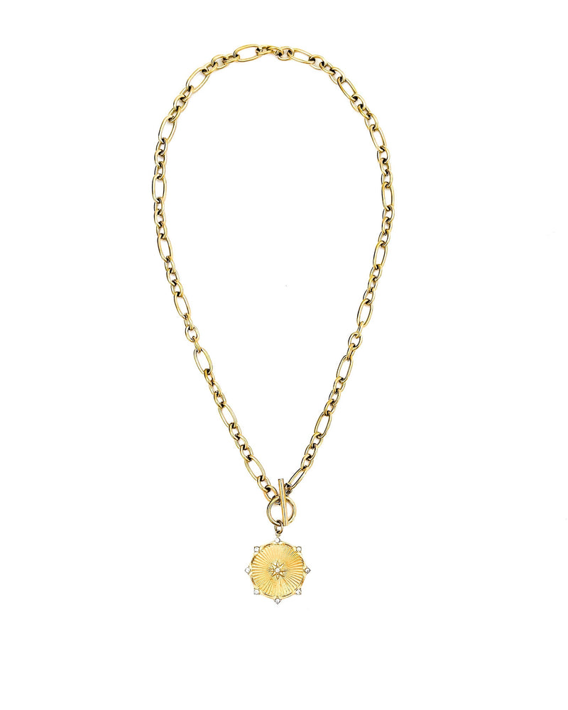 Raylee Toggle Starburst Coin Necklace