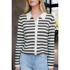 Collar Striped Knit