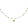 Tiny Gold Puffy Heart Necklace