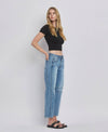 HIGH RISE BARREL LEG JEANS