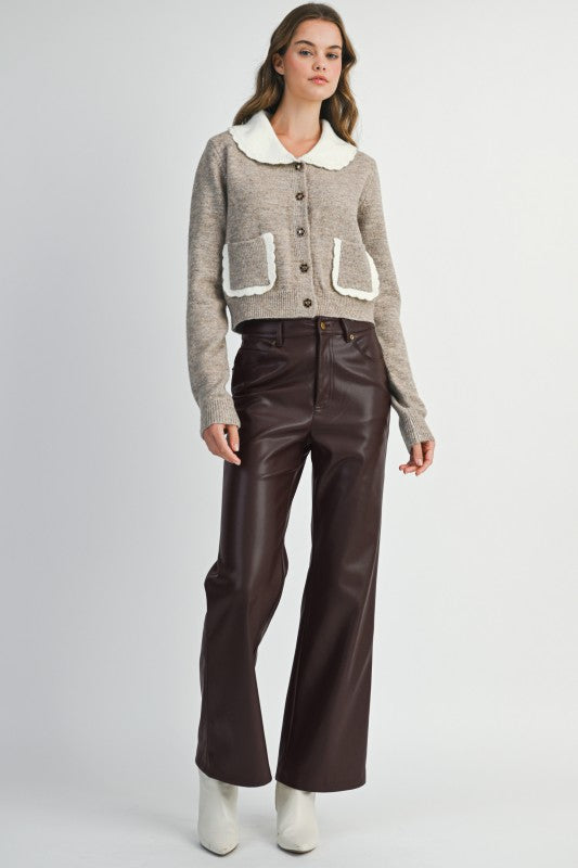 Faux Leather Pants - Chocolate