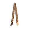 "Checkerboard" Silk Twill Skinny Scarf