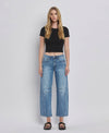 HIGH RISE BARREL LEG JEANS