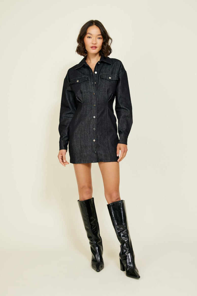 MORA BUTTON DOWN DRESS