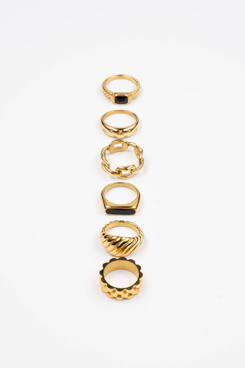Waterproof Gold Statement Watch Ring: 6
