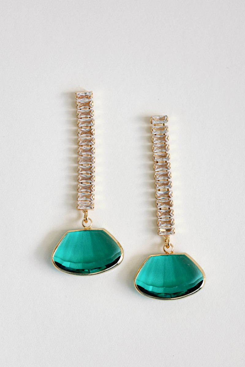 Emerald Swingy Diamond Drops