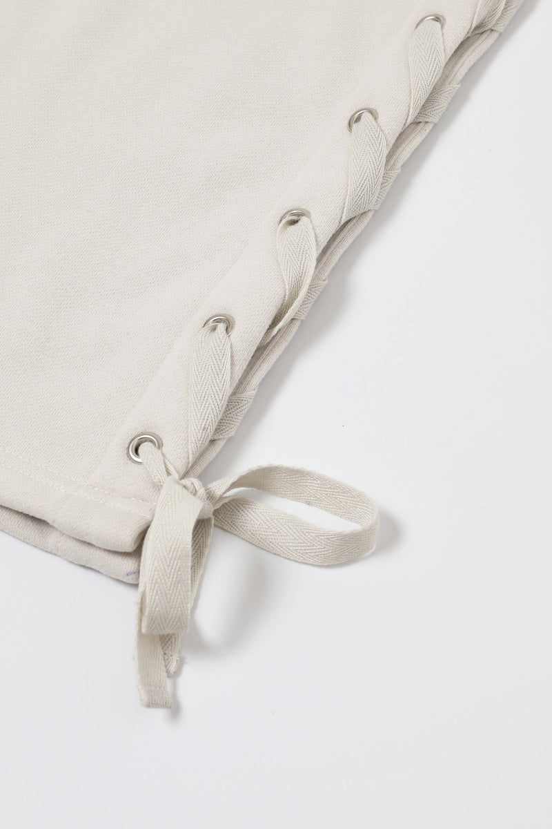 Knit Sweatpants With Lace up Accent