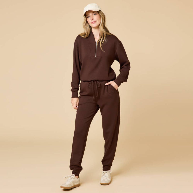 Athleisure DreamTech 1/4 Zip Jogger Set for Women