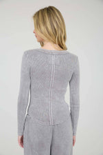 HENLEY KNIT TOP