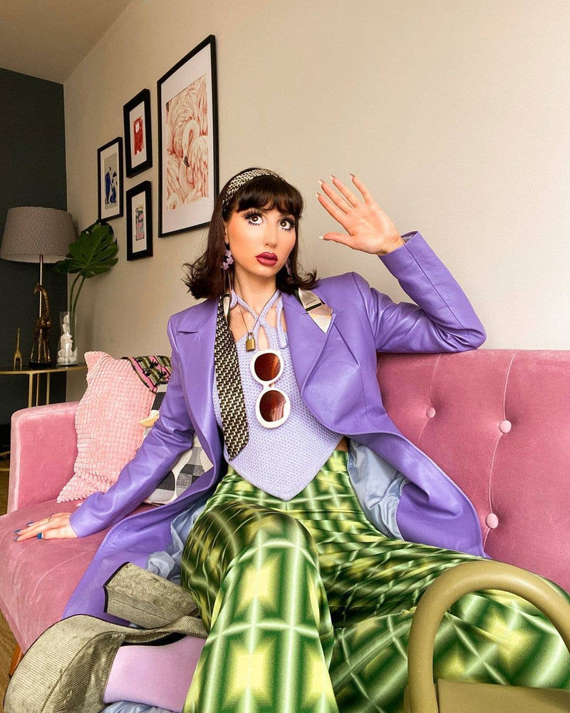 "Modular" Silk Skinny Scarf