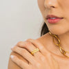 Waterproof Gold Statement Watch Ring:  size 7