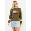 Knit Flag Detailed Sweater