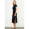 Suede Wrap Detail Midi Skirt
