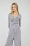 HENLEY KNIT TOP