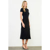 Suede Wrap Detail Midi Skirt