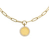 Waterproof Gold Paperclip Coin Necklace