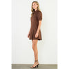 Suede Short Sleeeve Dress